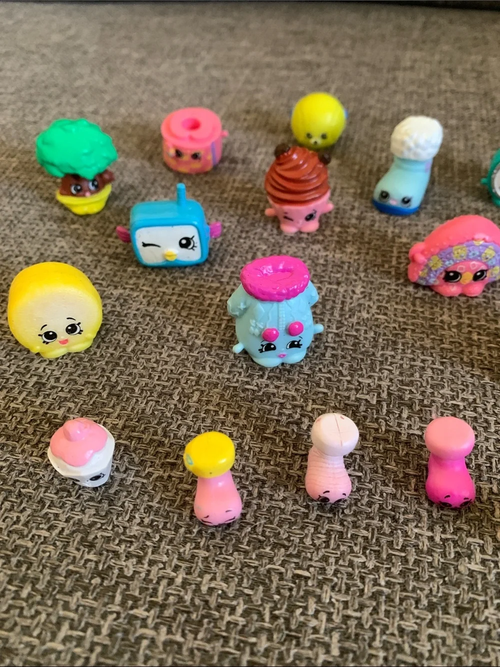 Assortment of Shopkins Mini Collectible Toy Figures and Accessories